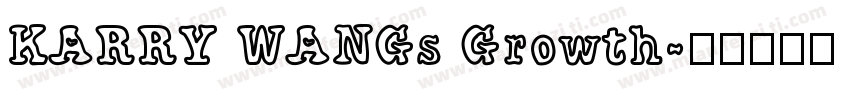 KARRY WANGs Growth字体转换